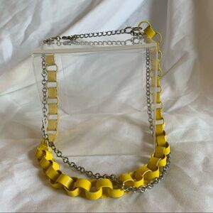 EUC Double Strand Chainlink Statement Necklace